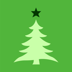 Obraz premium Christmas tree icon design vector template