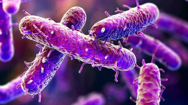 A microscopic view of bacteria, showing their unique shapes and structures