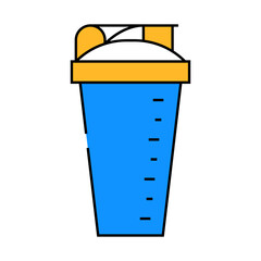 sports shaker cup line icon vector. sports shaker cup sign. isolated symbol illustration