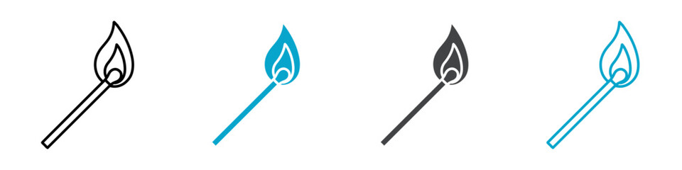 match stick icon isolated vector illustration