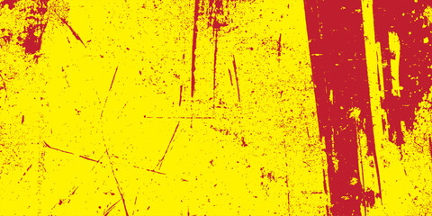 Yellow and red grunge line texture. Grunge banner texture for design. Rusty grunge sketch background. Vector illustration.
