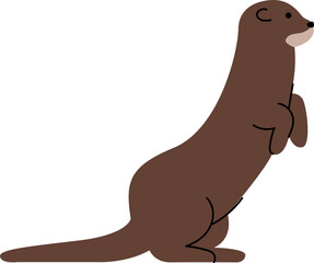 Vector Illustration of Otter Animal