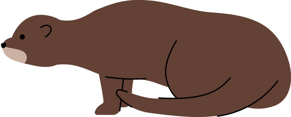 Vector Illustration of Otter Animal