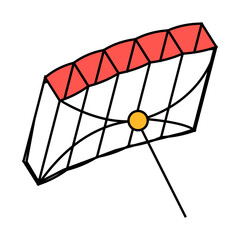 frameless kite line icon vector. frameless kite sign. isolated symbol illustration