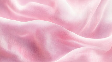 Obraz premium Soft pink silk fabric flowing elegantly, creating gentle waves and smooth textures in natural light