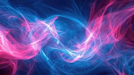 Captivating Flowing Abstract Waves of Bright Vibrant Digital Art