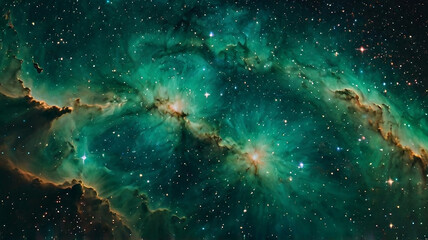 Fototapeta premium emerald cosmos background 2