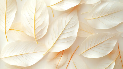 Autumn leaf texture closeup abstract white leaf background