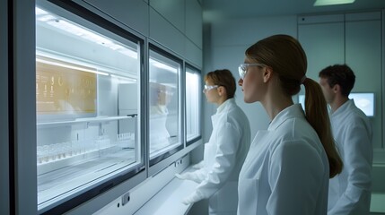 Fototapeta premium 31. A fume hood with interactive displays for user guidance
