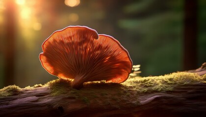 Harvesting Wellness: The Reishi Mushroom on Its Natural Wooden Log