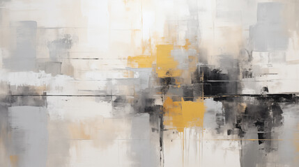 Abstract painting in black and silver , modern decoration. Abstract and minimalist oil painting background with copy space.