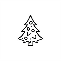 Fototapeta premium Christmas tree icon. Simple Christmas tree icon for social media, app, and web design. Vector illustration
