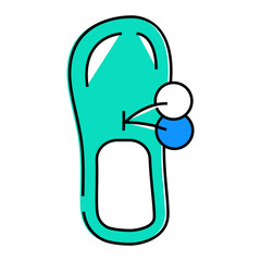 cute footwear line icon vector. cute footwear sign. isolated symbol illustration