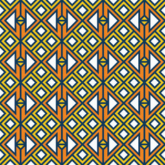 Vector colorfull geometric seamless pattern. Elegant ornament background. Repeated geo design for decor, textile, print