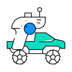 radio controlled car racing line icon vector. radio controlled car racing sign. isolated symbol illustration