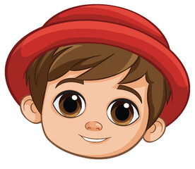 Smiling Boy with Red Hat