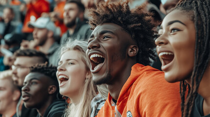 A sports event with athletes