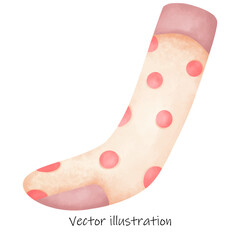 Cute Christmas Sock Watercolor