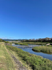 Fototapeta premium 初秋の京都賀茂川