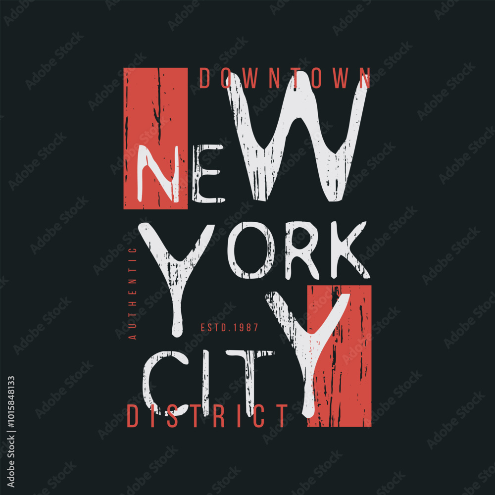 Wall mural New york vector illustration and typography, perfect for t-shirts, hoodies, prints etc.