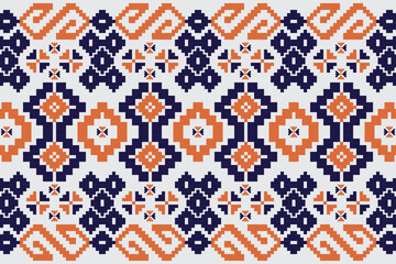 Fototapeta premium The Harmony Blend pattern combines geometric shapes with natural motifs in soothing and vibrant colors. Ideal for throws, curtains, cushions, wall art, and table runners, adding elegance to any decor.