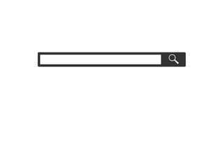 Magnifying glass search button icon. Search bar vector illustration