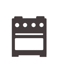 Kitchen gas stove icon vector