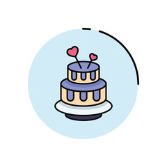 Christmas Cake vector icon