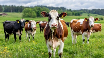 A happy farmer holding a basket full of freshly picked produce,
