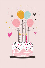 Birthday cake (illustration)