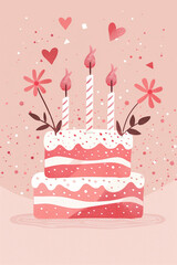 Birthday cake (illustration)