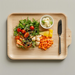 Vegetable food plate (vegan food)