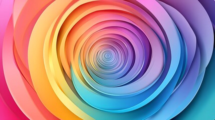 Obraz premium Abstract colorful spiral with depth and dimension.