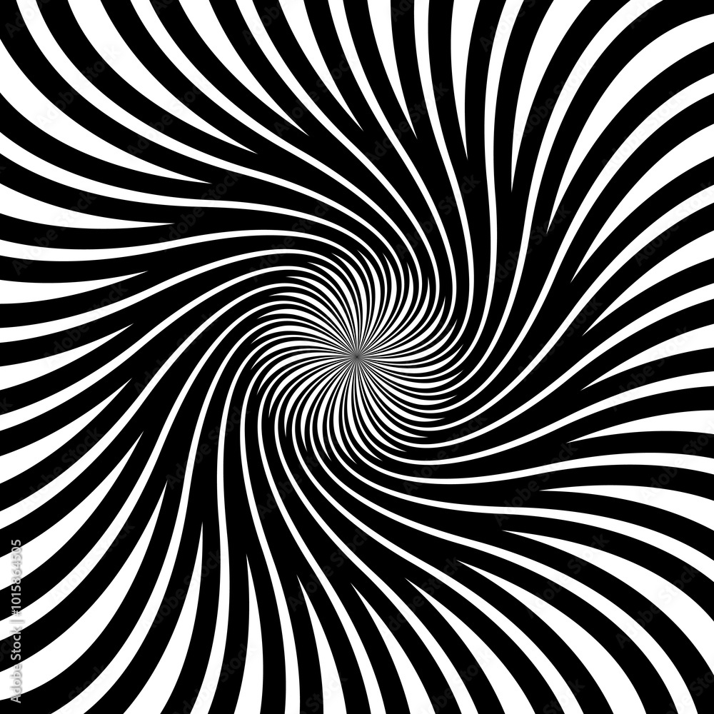 Aufkleber psychedelic hypnosis swirl, hypnotic spiral pattern. monochrome vector optical illusion with swirlin