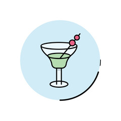 Christmas Martini vector icon