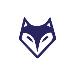 Wolf Logo Icon Vector, Minimalist Luxury Wolf Logo Icon Vector, fox logo in tilted square style