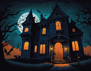 haunted house in the woods