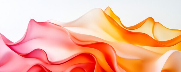 Fototapeta premium Colorful abstract wave patterns on a white background.