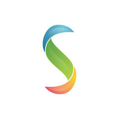 letter S vector concept logo template design