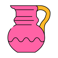 old clay crockery line icon vector. old clay crockery sign. isolated symbol illustration