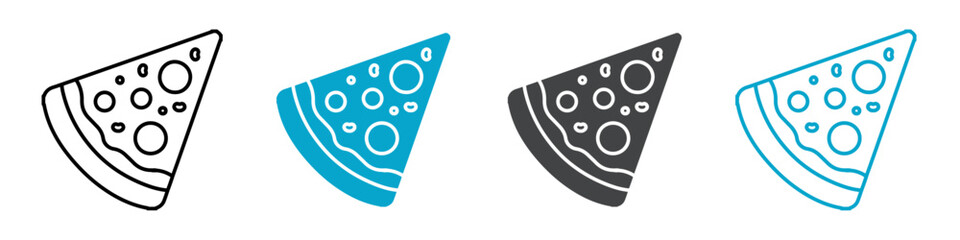 pizza icon Thin line vector design