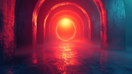 Neon Glow in the Arches