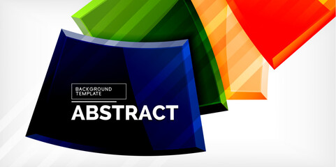 Colorful geometric abstract shapes. Illustration For Wallpaper, Banner, Background, Card, Book Illustration, landing page