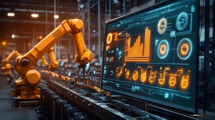 Automated Production Line with Robotics and Digital Interface