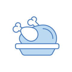 Christmas Chicken vector icon