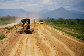 GPS Grader Machine Enhancing Road Quality