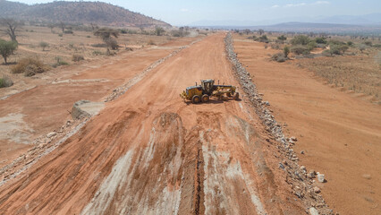 grader at work in site