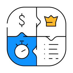 bant budget authority needs timeline line icon vector. bant budget authority needs timeline sign. isolated symbol illustration