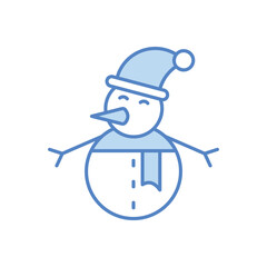Christmas Snowman vector icon