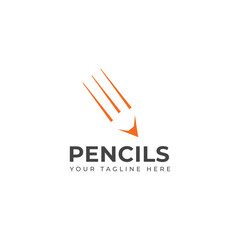 Creative Pencil vector logo design 